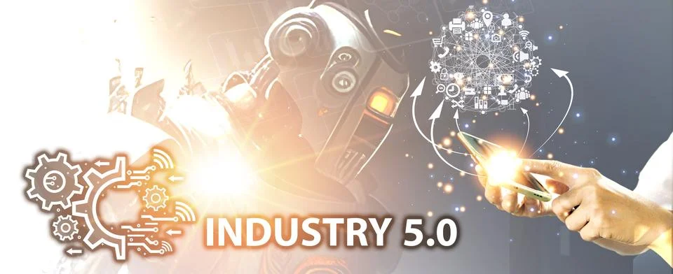 The concept of using artificial intelligence to control the system, industr.. Stock Photos