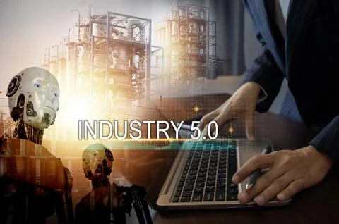 The concept of using artificial intelligence to control the system, industr.. Stock Photos