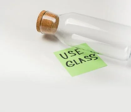 The concept of using glass, zero waste, eco-friendly lifestyle. Stock Photos