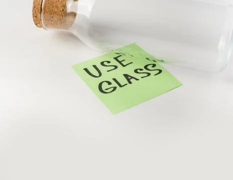 The concept of using glass, zero waste, eco-friendly lifestyle. Stock Photos