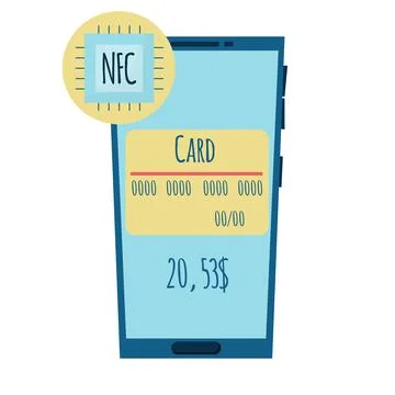 The concept of using a phone instead of bank card Stock Illustration