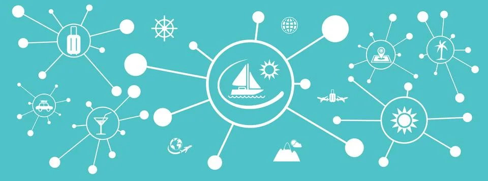 Concept of vacation Illustrazione stock