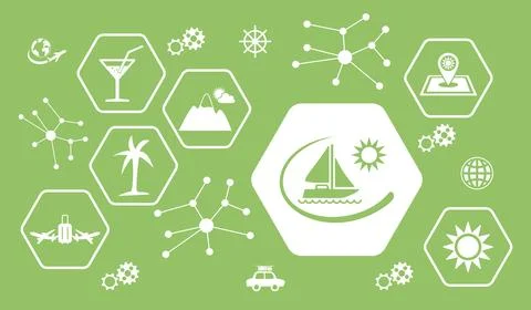 Concept of vacation 스톡 일러스트