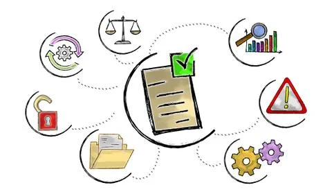 Concept of validation Illustrazione stock