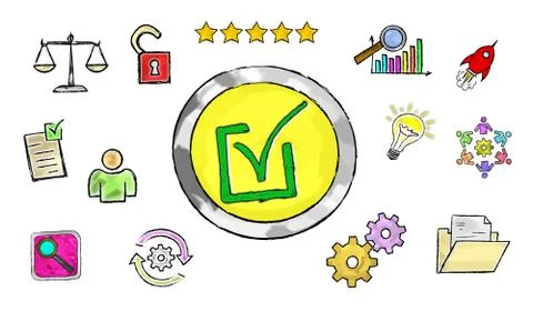 Concept of validation Stock Illustration