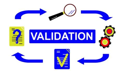 Concept of validation Stock Illustration