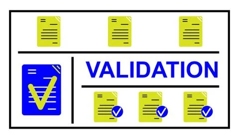 Concept of validation Illustrazione stock