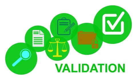 Concept of validation Stock Illustration