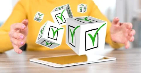 Concept of validation Stock Photos