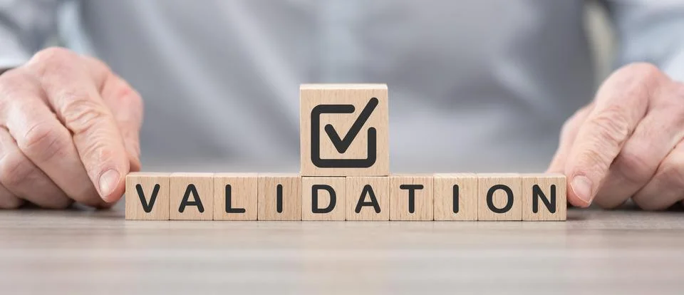 Concept of validation Stock Photos