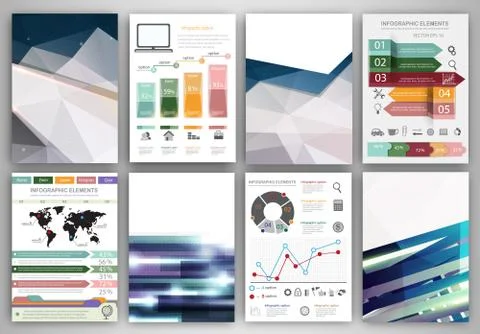 Concept vector icons and abstract creative backgrounds Stock Illustration