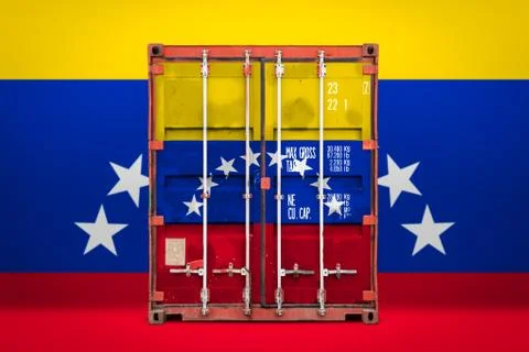 The concept of  Venezuela export-import, container transporting and national  Foto stock