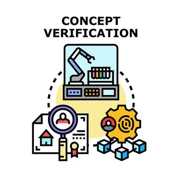 Concept verification process for business development Stock Illustration