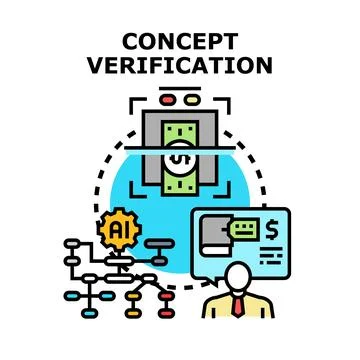 Concept verification process using artificial intelligence and data イラスト素材