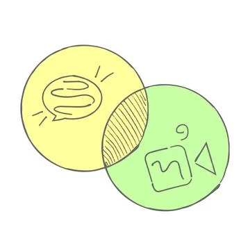 The concept of video chat. Icon for video meeting in a flat style. Stock Illustration