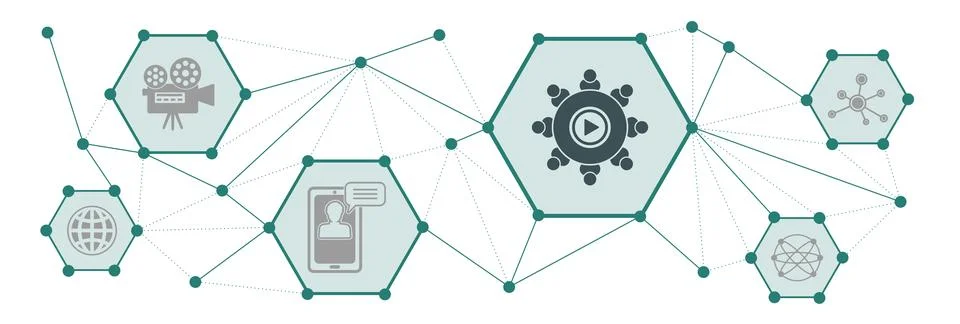 Concept of video conference Stock Illustration