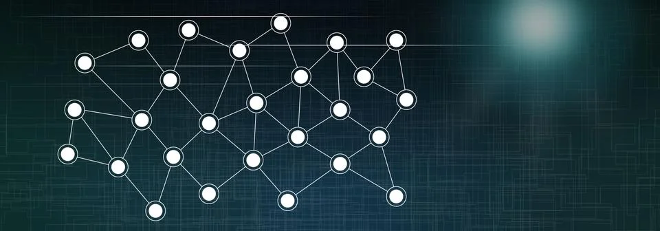 Concept of a virtual network Illustrazione stock
