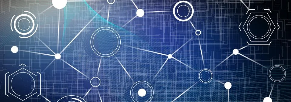 Concept of virtual network Stock Illustration