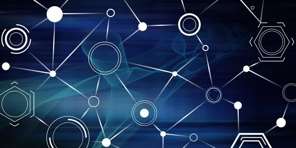 Concept of virtual network Stock Illustration