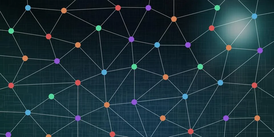 Concept of a virtual network Stock Illustration
