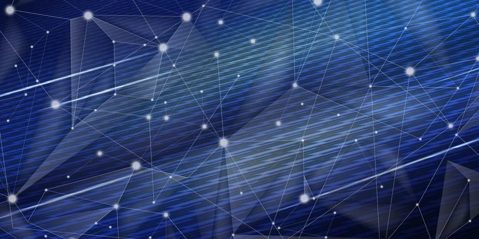 Concept of virtual network Illustrazione stock