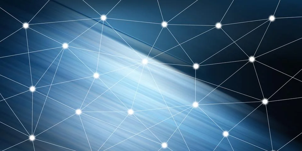Concept of a virtual network Illustrazione stock