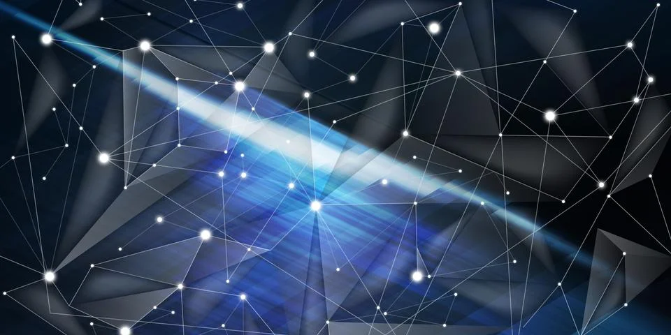 Concept of virtual network Illustrazione stock