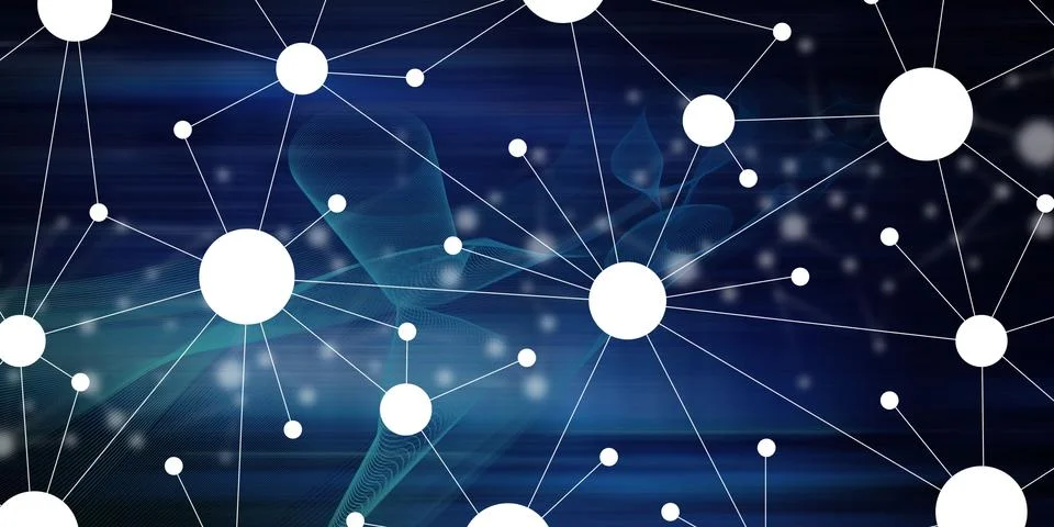 Concept of a virtual network Illustrazione stock
