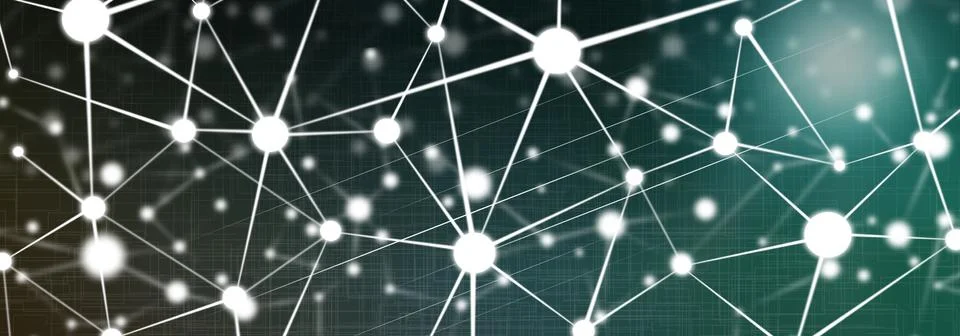 Concept of virtual network Illustrazione stock