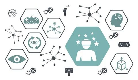 Concept of virtual reality Illustrazione stock