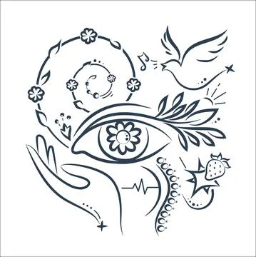 Concept of a visualization, black Stock Illustration