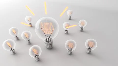 The concept of visualization brings wisdom and creativity,creative thinking.. Stock Illustration