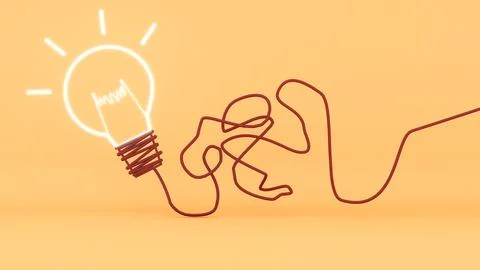 The concept of visualization brings wisdom and creativity,creative thinking.. Foto stock