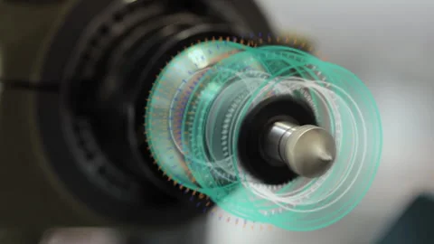 The concept of visualization of modern technologies in a factory. Visualization Stock Footage 274053016