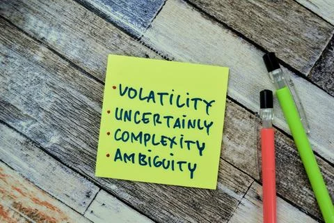 Concept of Volatility, Uncertainly, Complexity, Ambiguity Stock Photos
