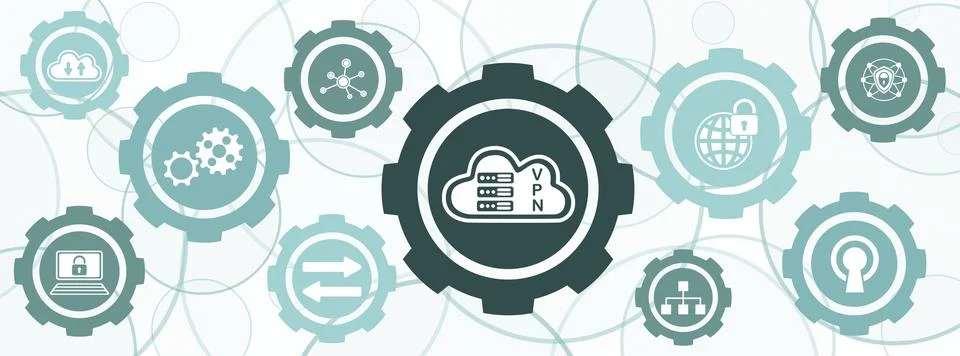 Concept of vpn Stock Illustration