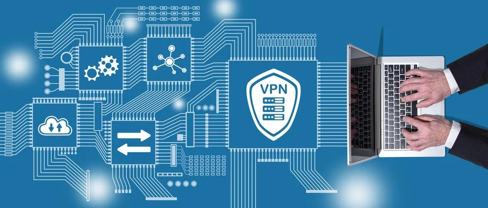 Concept of vpn 스톡 사진