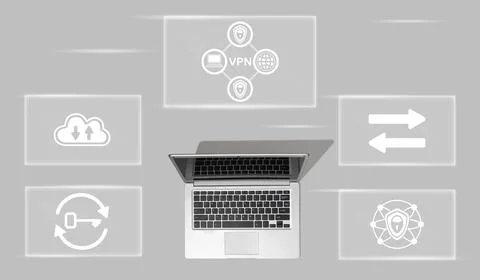 Concept of vpn Stock Photos