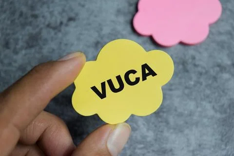 Concept of VUCA - Volatility, Uncertainty, Complexity, Ambiguity Stock Photos