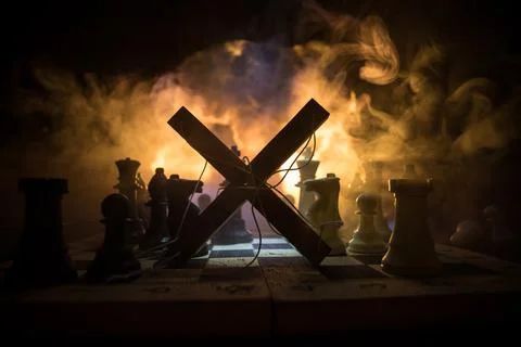 Concept of war or manipulation with global politics. Conceptual image of war  Stock-Fotos