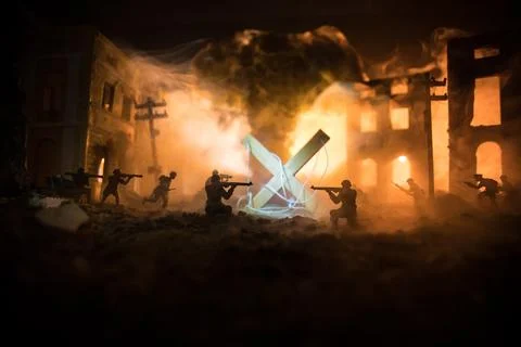 Concept of war or manipulation with global politics. The puppeteer controls s Stock-Fotos