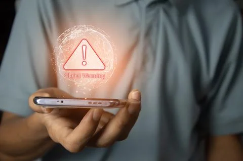The concept of warning about global warming, protecting the environment Stock Photos