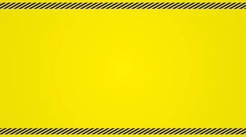 Concept of warning yellow background and diagonal striped line frame Stock Illustration