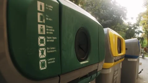 Concept of waste sorting, recycling and reuse, separate litter disposal Stock Footage 277578627