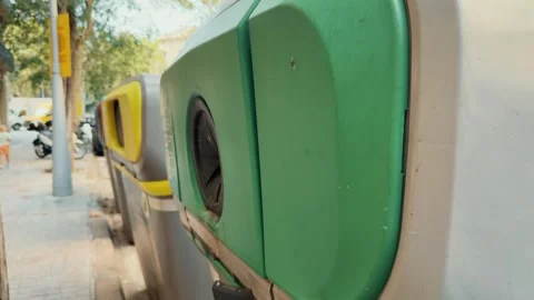 Concept of waste sorting, recycling and reuse, separate litter disposal Stock Footage 283557893