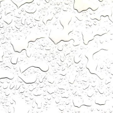 The concept of water drops on a white background Stock Photos