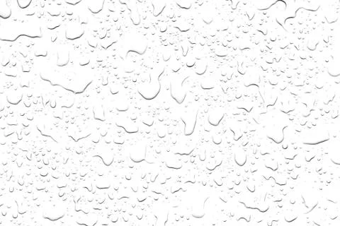 The concept of water drops on a white background Stock Photos