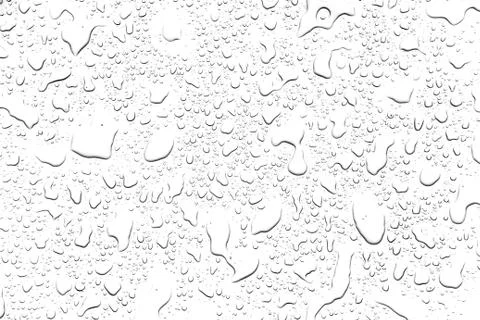 The concept of water drops on a white background Foto stock