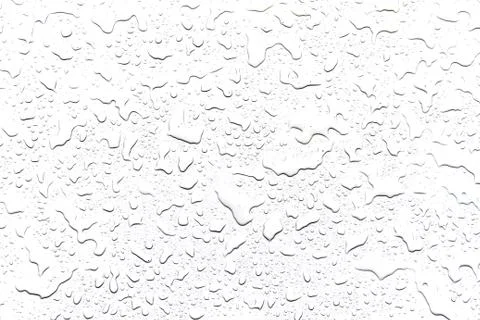 The concept of water drops on a white background Stock Photos