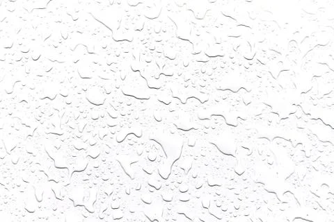 The concept of water drops on a white background Stock Photos
